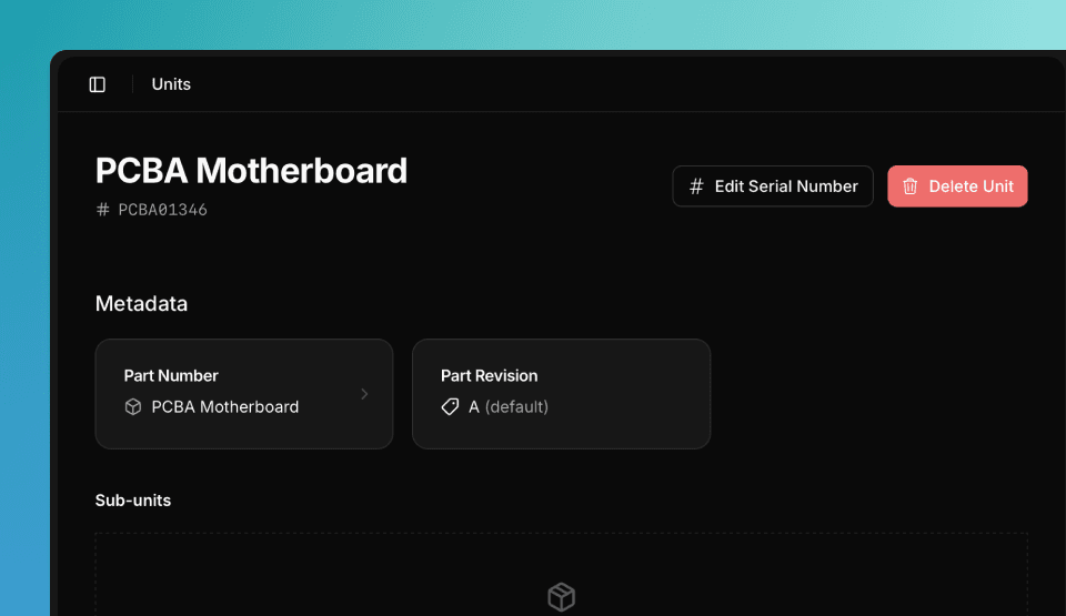 Modify unit metadata
